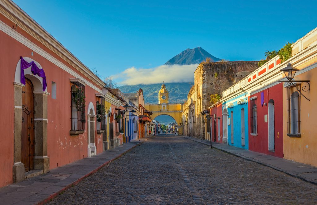 Guatemala with Volcano in the background