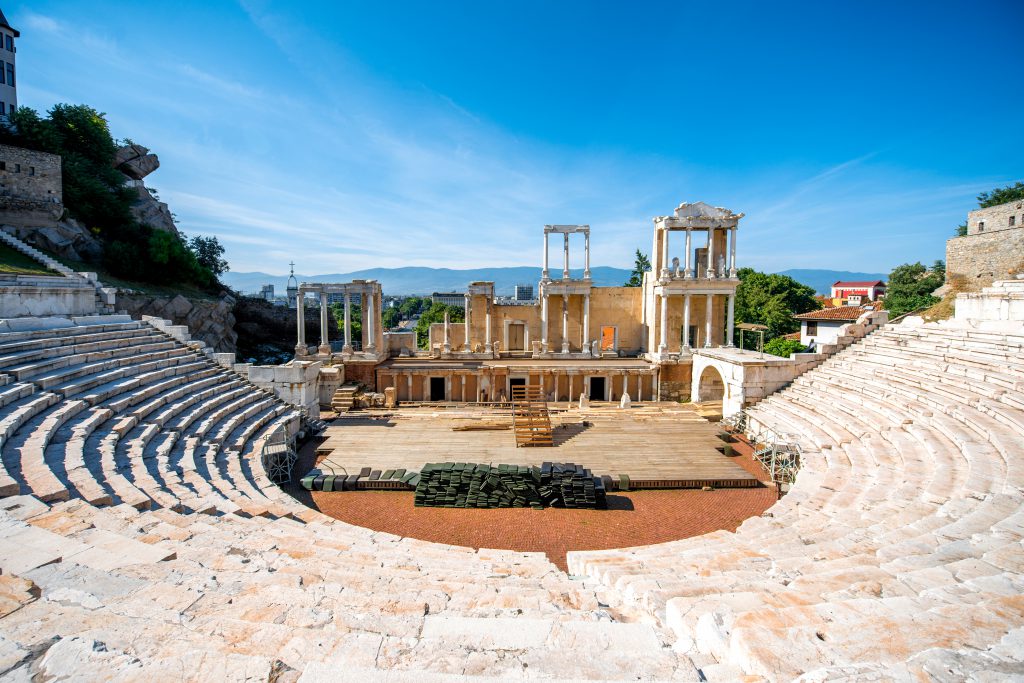 Roman theatre of Philippopolis in Plovdiv, Bulgaria