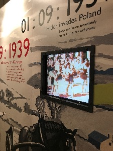 Timeline info on the walls of the Jersey War Tunnels