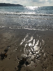 Atmospheric light over the beach at St Brelade's Bay