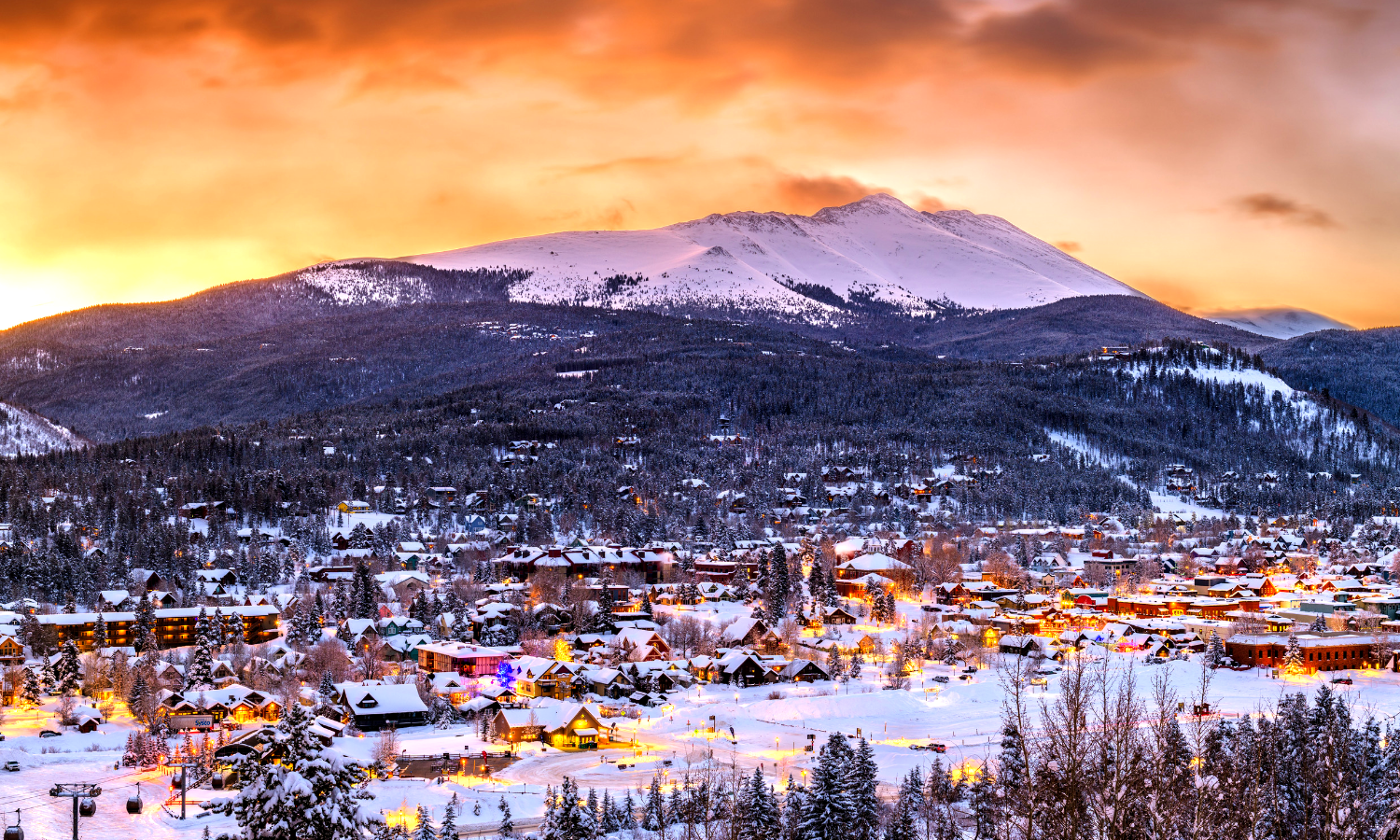 Image of mountain town. 