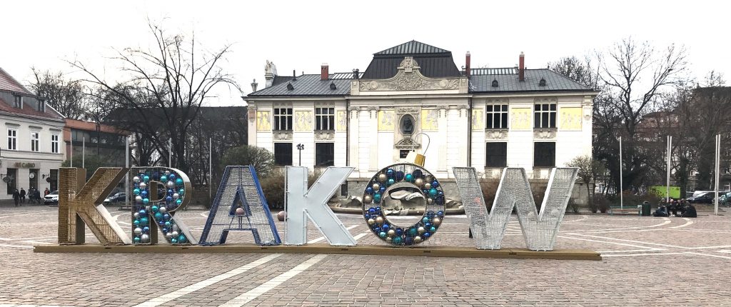 Krakow letters and building